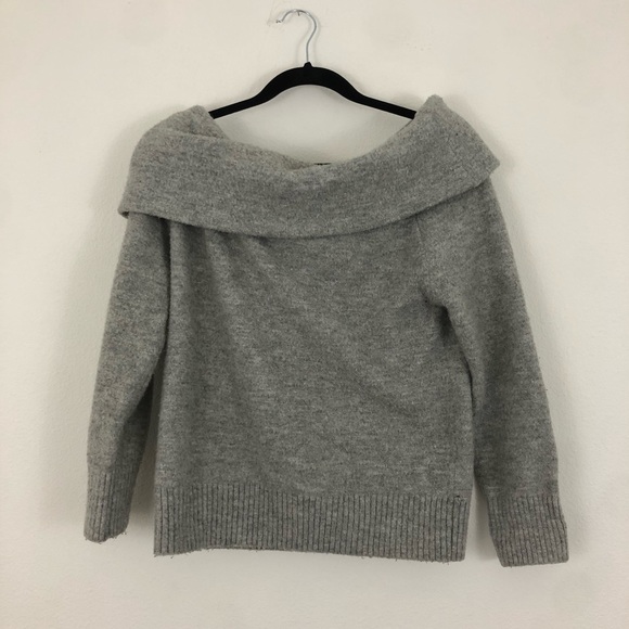 MINKPINK Womens Off the Shoulder Sunday Sweater SZ MED Gray - Picture 1 of 5